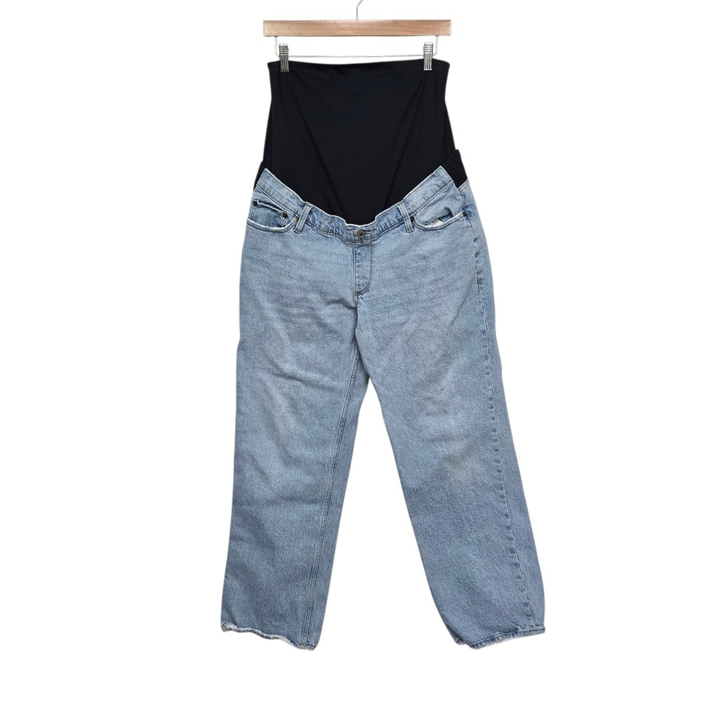 Abercrombie & Fitch Light Blue High-Rise Maternity Jeans
